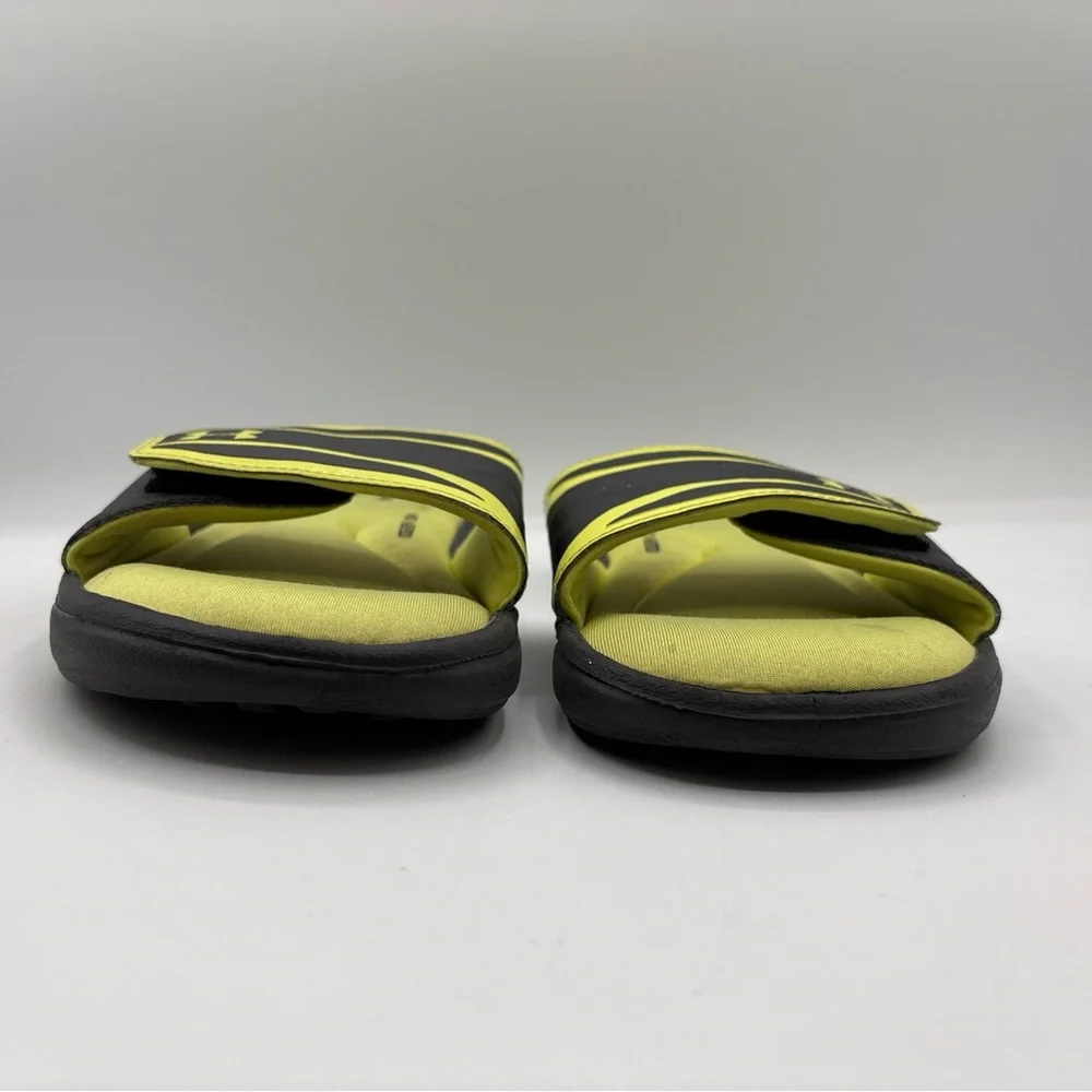 Under Armour 4D Foam Slides Black Yellow Comfort Slip On 1226875-009 Men’s S: 7